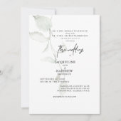 Simple Faire-part de mariage Botanique des deux pa (Devant)