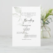 Simple Faire-part de mariage Botanique des deux pa (Debout devant)