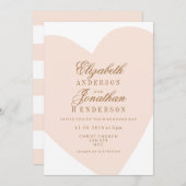 Simple Faire-part de mariage de calligraphie du co (Devant / Derrière)