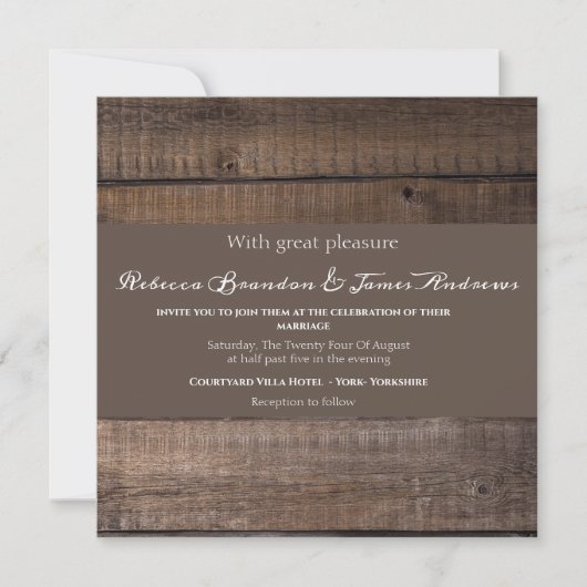 Simple Faire-part de mariage de calligraphie en bo (Devant)