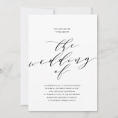 Simple Faire-part de mariage de calligraphie roman (Devant)