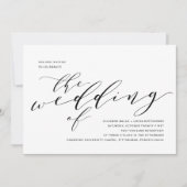 Simple Faire-part de mariage de calligraphie roman (Devant)