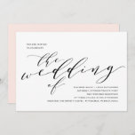 Simple Faire-part de mariage de calligraphie roman<br><div class="desc">De magnifiques invitations de calligraphie romantique,  tendance,  avec lettrage à la main et typographie de script simple. Jolie typographie et tout le texte noir fait de ce design vraiment remarquable. Ces simples invitations romantiques sont modernes et classe avec une touche chic,  mais traditionnelle.</div>