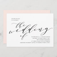 Simple Faire-part de mariage de calligraphie roman