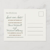 Simple Faire-Part de Mariage de Destination avec P (Dos)