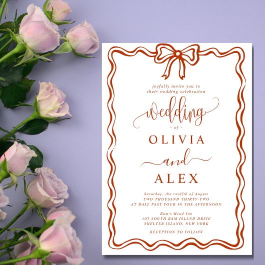 Simple Faire-part de mariage de Doodles Classiques