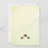Simple Faire-part de mariage de fleurs rouges bord (Dos)