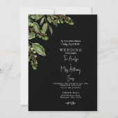 Simple Faire-part de mariage de verdure B/W 5x7 (Devant)