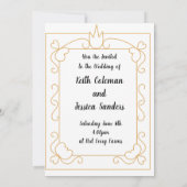 Simple faire-part de mariage des mariés (Dos)