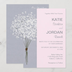 Simple Faire-part de mariage floral Bouquet
