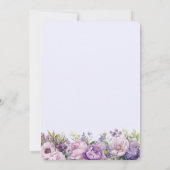 Simple Faire-part de mariage Floral Purple Moderne (Dos)