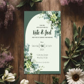 Simple Faire-part de mariage Floral Rustique