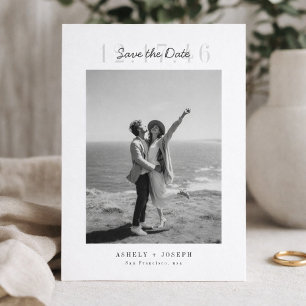 Simple Faire-Part de Mariage Moderne avec Photo