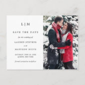 Simple Faire-Part de Mariage Noir et Blanc (Devant)