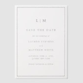 Simple Faire-Part de Mariage Noir et Blanc (Recto)