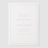Simple Faire-Part de Mariage Noir et Blanc (Recto)