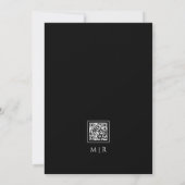 Simple Faire-Part de Mariage Noir et Blanc (Dos)