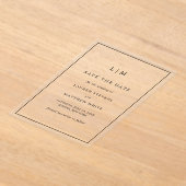 Simple Faire-Part de Mariage Noir et Blanc (Poser)