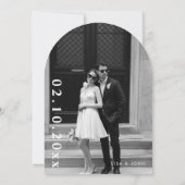 Simple Faire-Part de Mariage Photo (Dos)