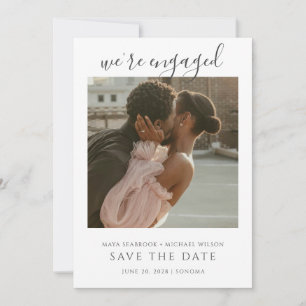 Simple Faire-Part de Mariage Romantique Photo de R