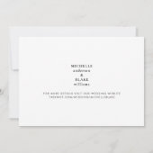 Simple Faire-Part de Mariage Tropical avec Initial (Dos)
