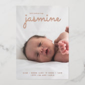 simple faire-part de naissance collage photo de no (Devant)