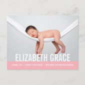 SIMPLE Faire-part de naissance moderne (Devant)