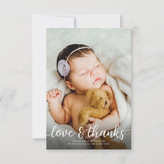 Simple Faire-part de naissance photo 2 (Devant)