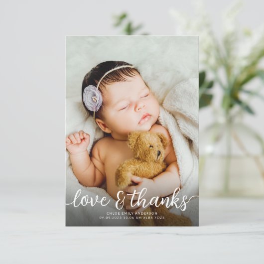 Simple Faire-part de naissance photo 2 (Debout devant)