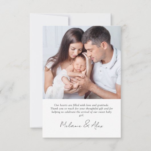 Simple Faire-part de naissance photo 2 (Dos)