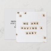 Simple faire-part de naissance sur des pierres à l (Devant / Derrière)