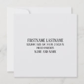 Simple faire-part de naissance sur des pierres à l (Dos)
