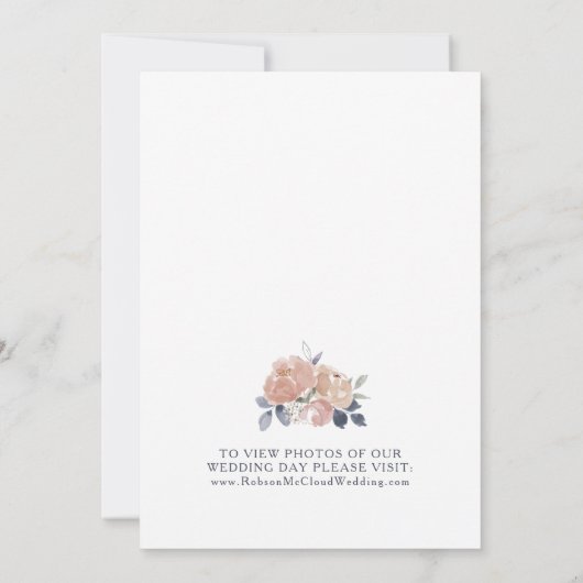 Simple Faire-part d'élévation florale rustique (Dos)