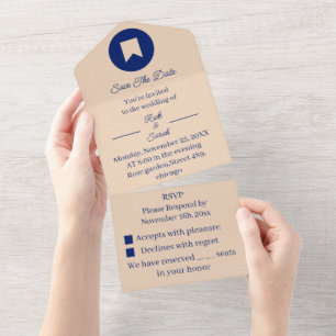 Simple Faire-Part Personnalisé Beige de Date de Ma