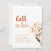 Simple Fall in Love Engagement Invitation (Devant)