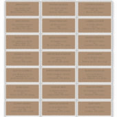 Simple Fall Terracotta Mariage Étiquette de adress (Devant)