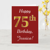 Simple Faux Gold 75e anniversaire + Carte de nom p (Fleur jaune)
