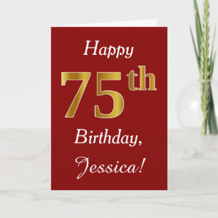 Simple Faux Gold 75e anniversaire + Carte de nom p