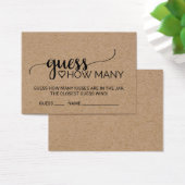 Simple Faux Kraft Devine Combien De Cartes De Bais (Bureau)