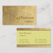 Simple Faux Metal Brass Visitekaartje (Voorkant / Achterkant)