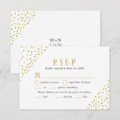 Simple Faux Or Mariage Confetti RSVP + entrées (Devant / Derrière)