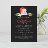 simple festif père Noël invitations de noël modern (Debout devant)