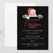simple festif père Noël invitations de noël modern (Devant / Derrière)