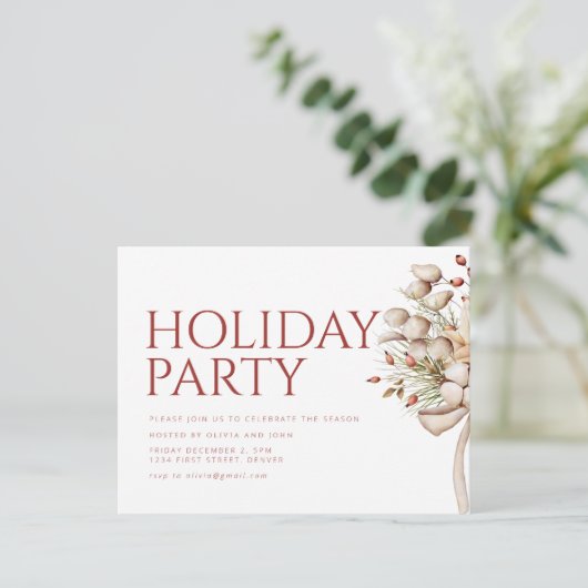 Simple Fête de Noël Invitation (Debout devant)