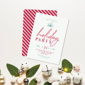 Simple Fête de Noël Invitation Rouge