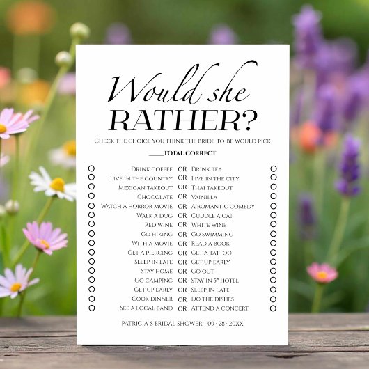 Simple Fête des mariées Voudrait-elle Plaire carte