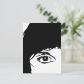 Simple fille visage dans la carte postale Silhouet (Debout devant)