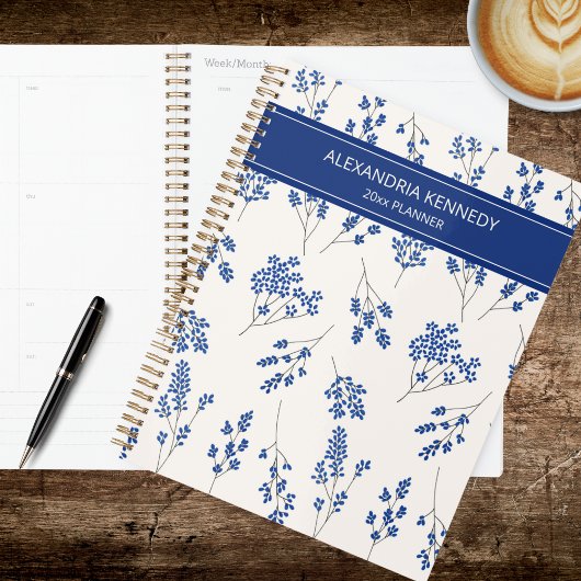 Simple Fleur de Pays Bleue et Blanche