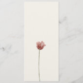 Simple Fleur Sauvage | Menu de Dîner de Mariage Be (Dos)