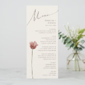 Simple Fleur Sauvage | Menu de Dîner de Mariage Be (Debout devant)